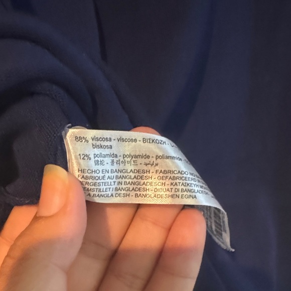 Zara Navy Long Sleeve Dress - Picture 8 of 8